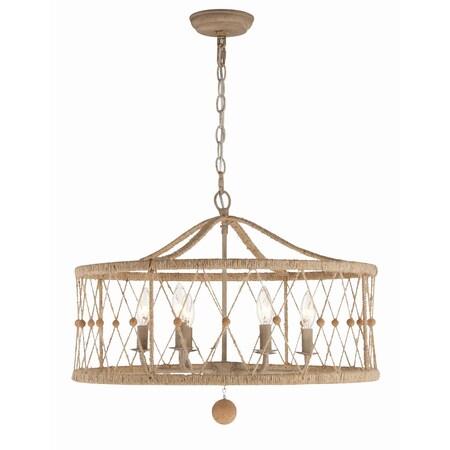 Crystorama Brixton 6 Light Burnished Silver Chandelier BRX-B7906-BS
